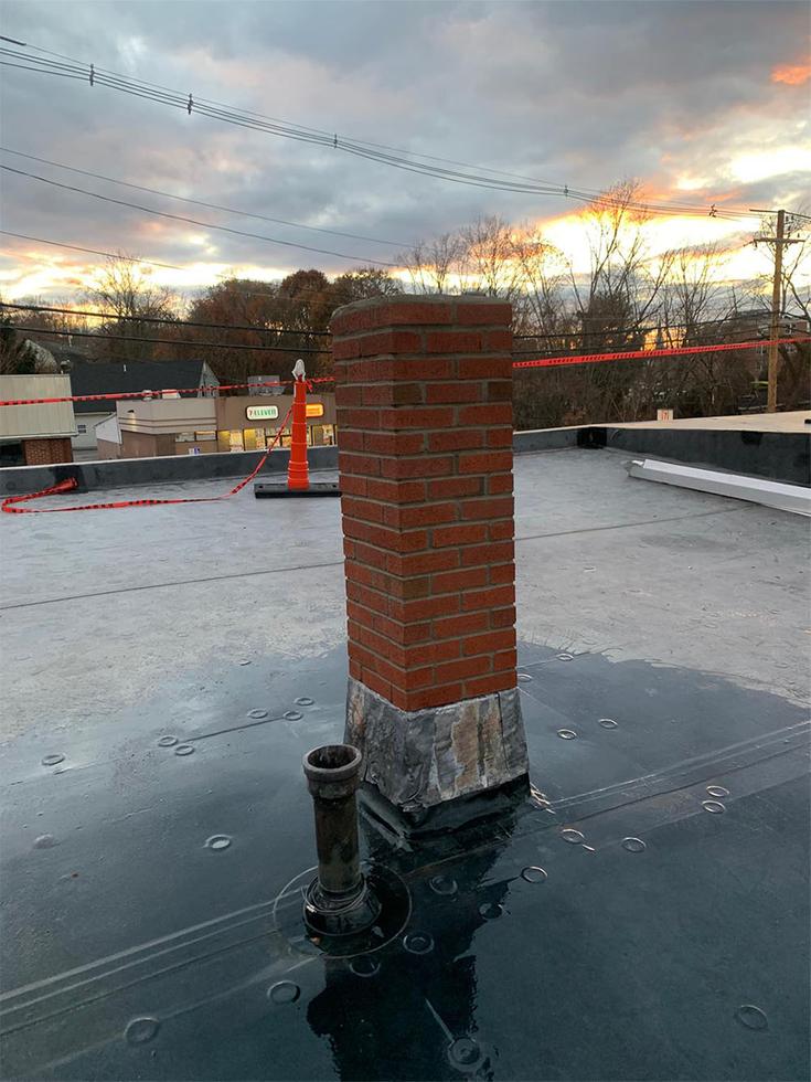 After Chimney Flashing