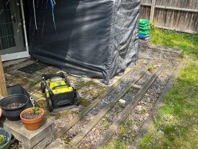 Before Backyard Paver Patio Installation