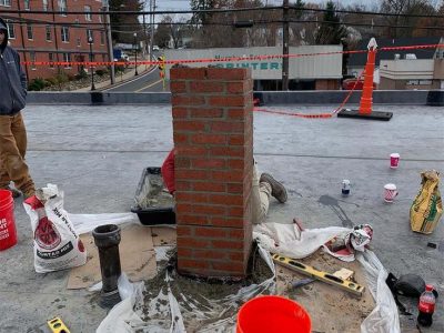Before Chimney Flashing