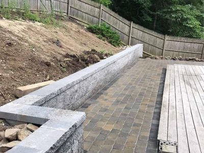 Garden Retaining Wall Installation