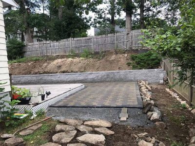 Garden Retaining Wall Installation