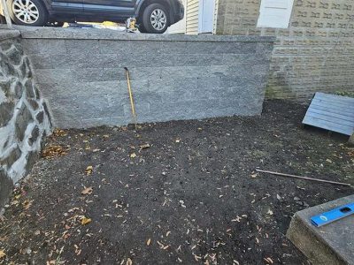 New Retaining Wall Installation