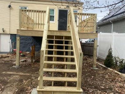 Pressure Treated Wood Deck Installatio