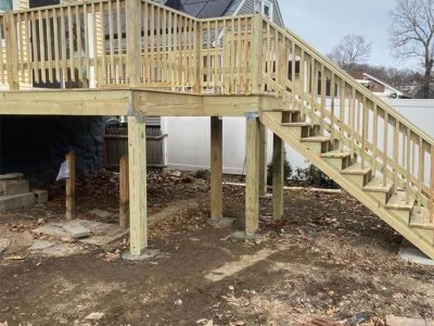 Pressure Treated Wood Deck Installatio