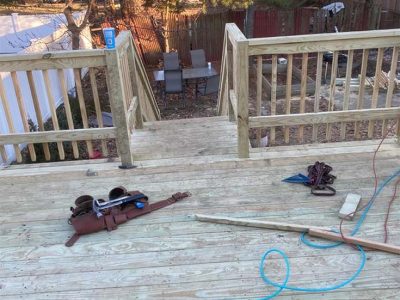 Pressure Treated Wood Deck Installatio