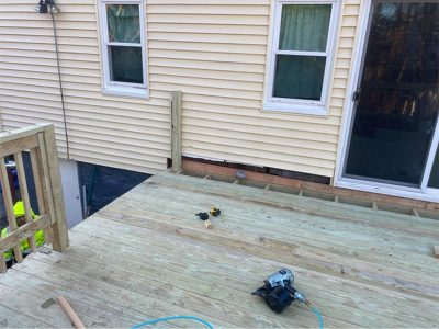 Pressure Treated Wood Deck Installation