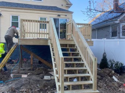 Pressure Treated Wood Deck Installatio