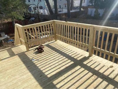 Pressure Treated Wood Deck Installatio