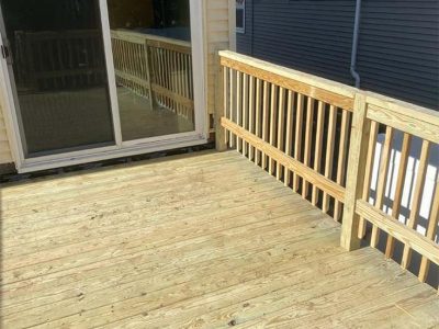 Pressure Treated Wood Deck Installatio